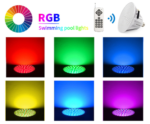 Remote Control RGB LED Pool Bulb 12V 35W 18W SMD2835 Tahan Air