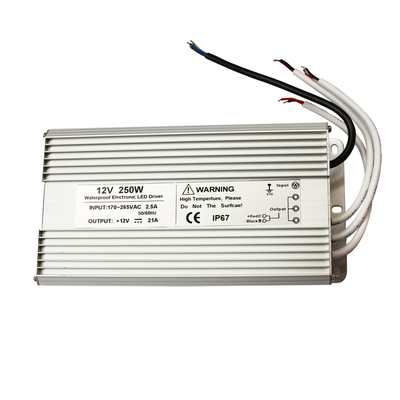 Tahan Lama 120V 220V Tahan Air LED Power Supply Bahan Plastik Aluminium IP67